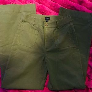 J CREW High Rise Patch Pocket Wide Leg Pant Size 27